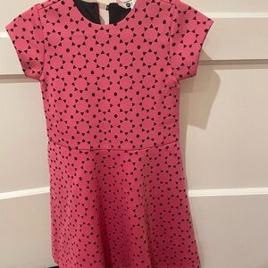 Pink and Black Geometric Kids Dress Size 8 Girls